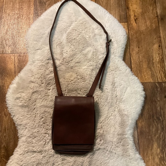 Dries Van Noten Other - Dries Van Noten Crossbody Small Bag Leather Brown Canvas Brass Inside Hook